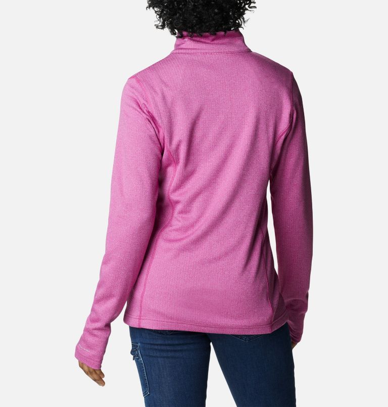 Women's Park View Technical Fleece Jacket, Color: Wild Fuchsia Heather, image 2