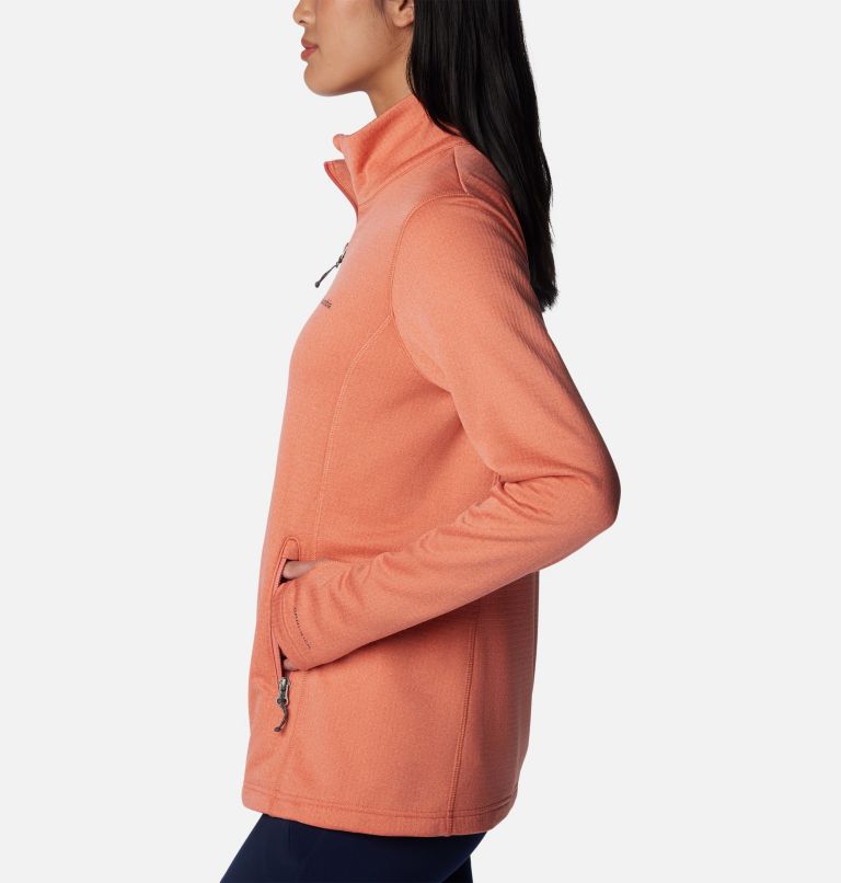 Women's Park View Technical Fleece Jacket, Color: Faded Peach Heather, image 3