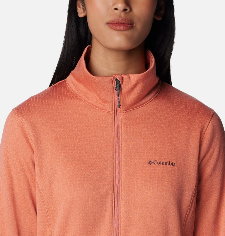 Women's Park View Technical Fleece Jacket, Color: Faded Peach Heather, image 4