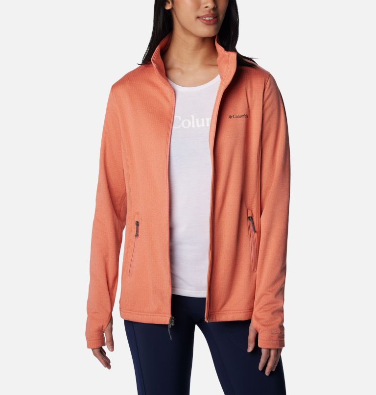 Women's Park View Technical Fleece Jacket, Color: Faded Peach Heather, image 8