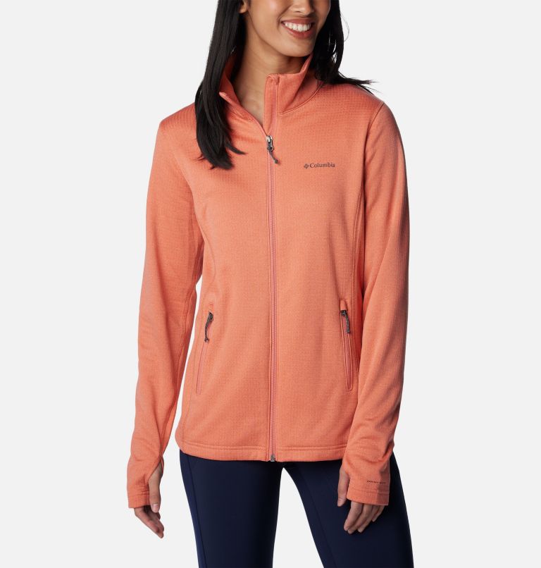 Women's Park View Technical Fleece Jacket, Color: Faded Peach Heather, image 1