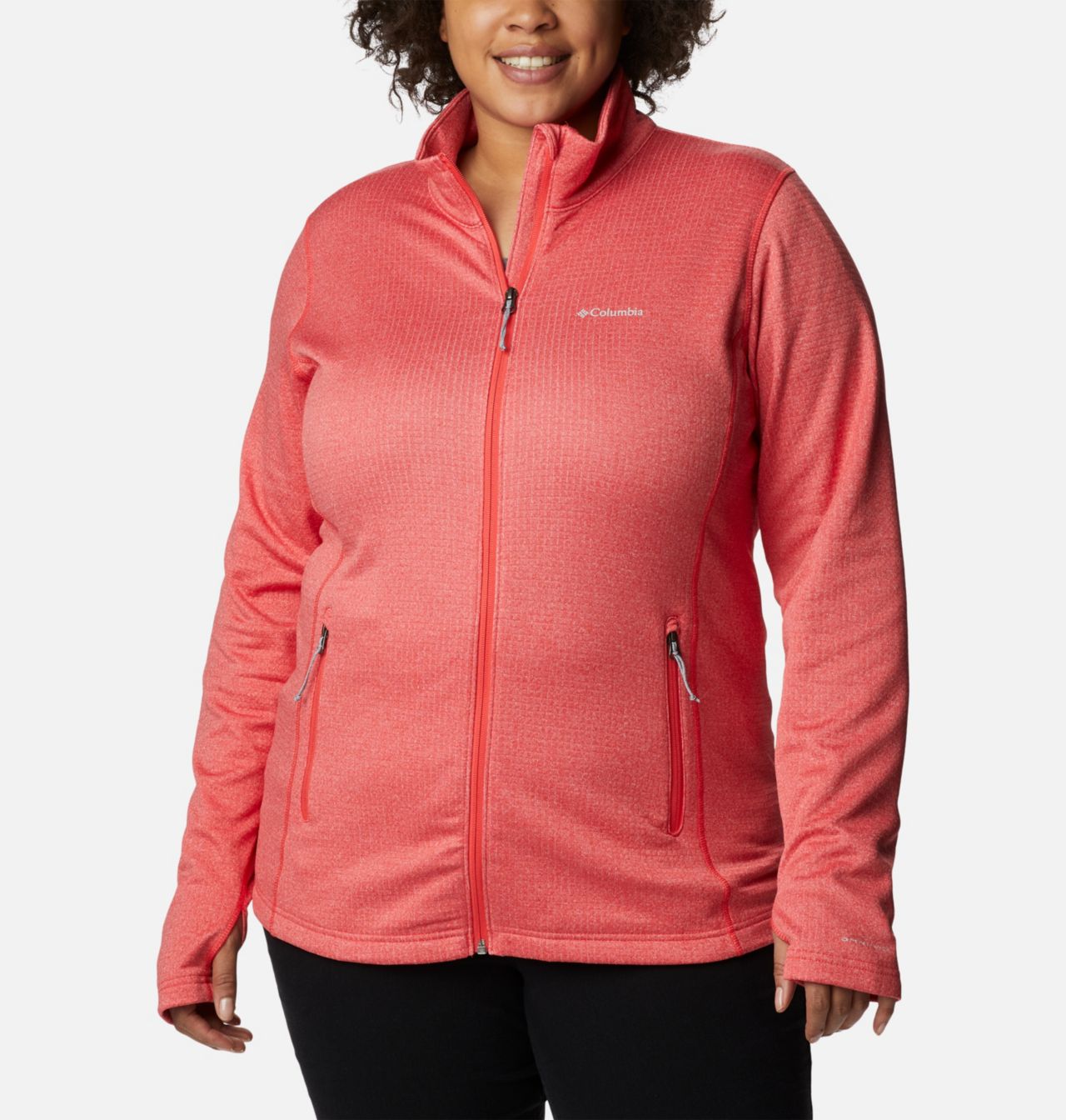 Chandail à fermeture éclair en laine polaire Park View™ Grid pour femme - Grandes tailles 1
