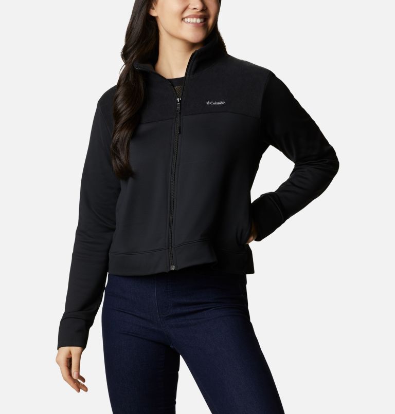 Women's Columbia River Full Zip Fleece Jacket, Color: Black, image 1