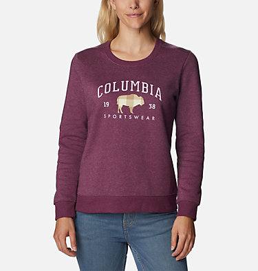 Soft Pullover Columbia Womens Hart Mountain Graphic Crew 