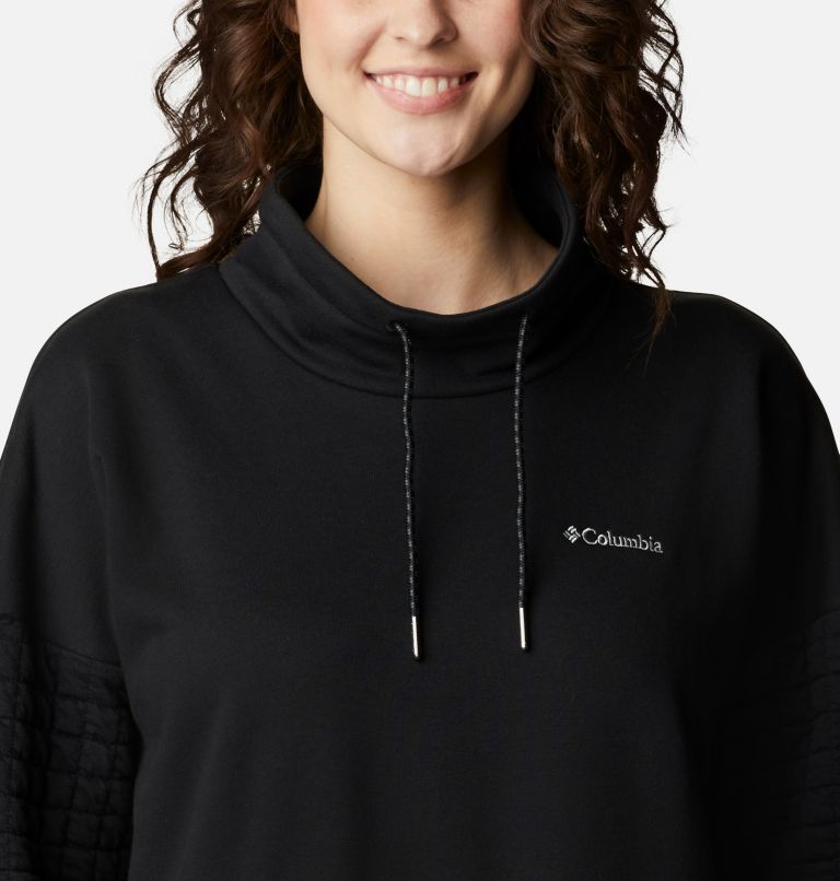 Thumbnail: Women's Sunday Summit Oversized Funnel Pullover, Color: Black, image 4