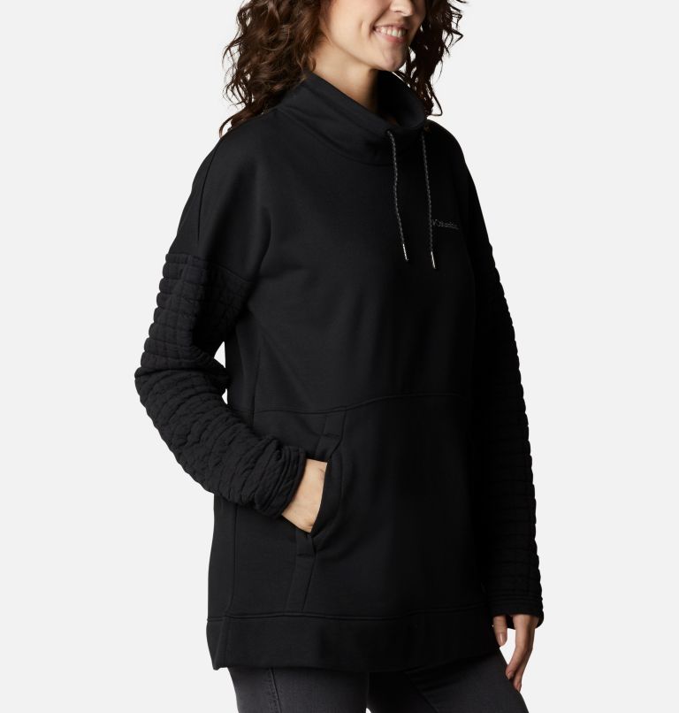 Thumbnail: Women's Sunday Summit Oversized Funnel Pullover, Color: Black, image 5