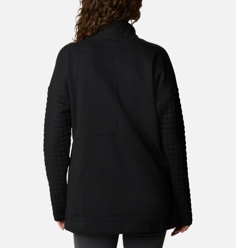 Women's Sunday Summit Oversized Funnel Pullover, Color: Black, image 2