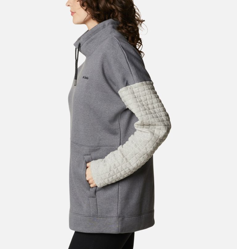 Thumbnail: Women's Sunday Summit Oversized Funnel Pullover, Color: Grey Ash Heather, image 3