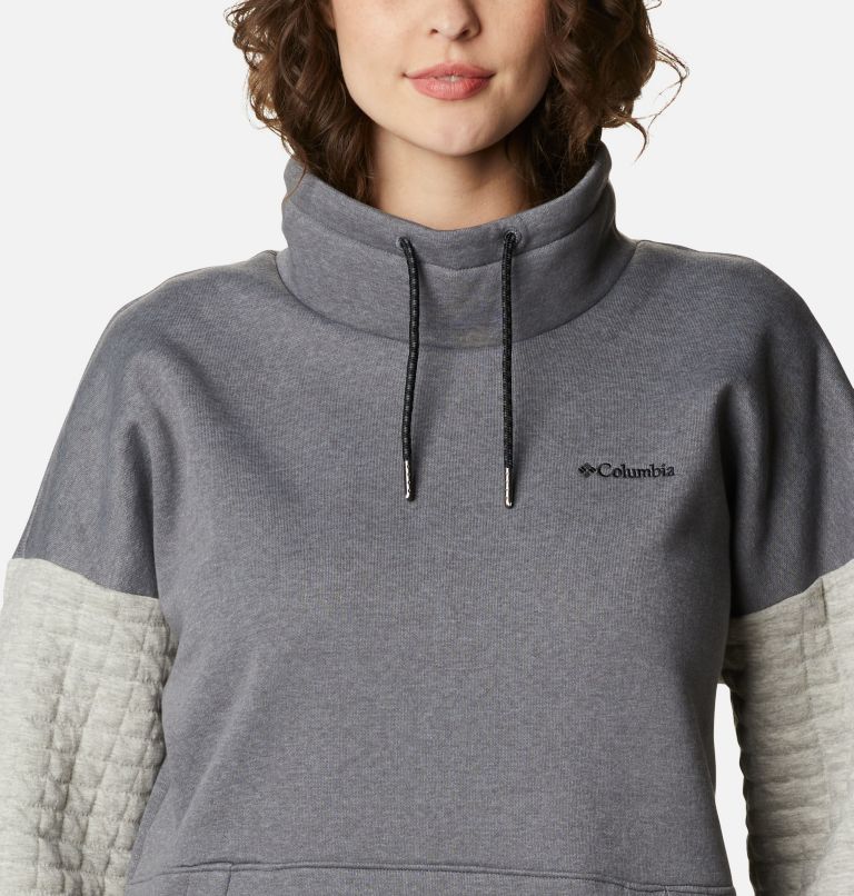 Women's Sunday Summit Oversized Funnel Pullover, Color: Grey Ash Heather, image 4