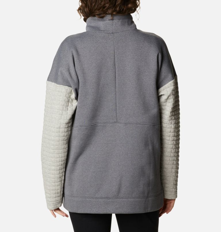 Thumbnail: Women's Sunday Summit Oversized Funnel Pullover, Color: Grey Ash Heather, image 2
