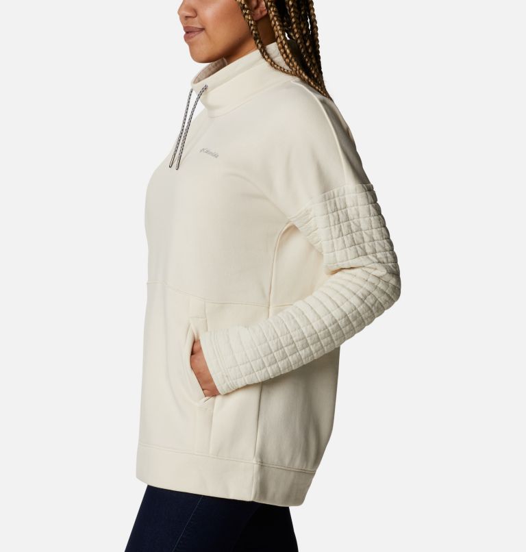Thumbnail: Women's Sunday Summit Oversized Funnel Pullover, Color: Chalk, image 3