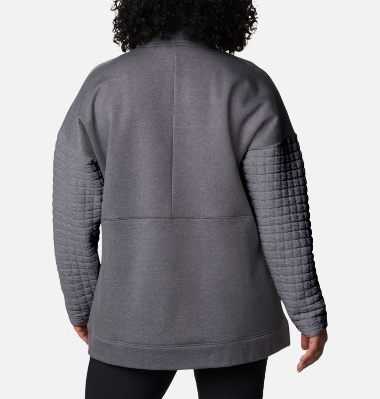 Women's Sunday Summit Oversized Funnel Pullover - Plus Size, Color: Grey Ash Heather, image 2