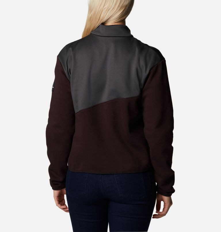 Women's Columbia Lodge Hybrid Pullover, Color: New Cinder, Shark, image 2