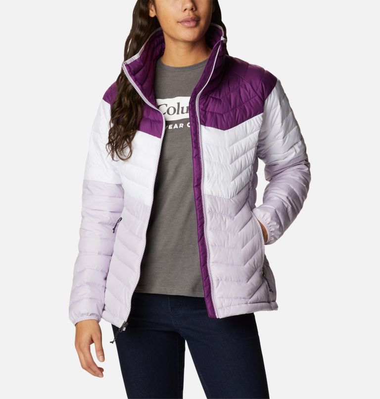 Columbia outlet Women's Powder Lite Hooded Jacket Large Plum Purple Puffer Coat