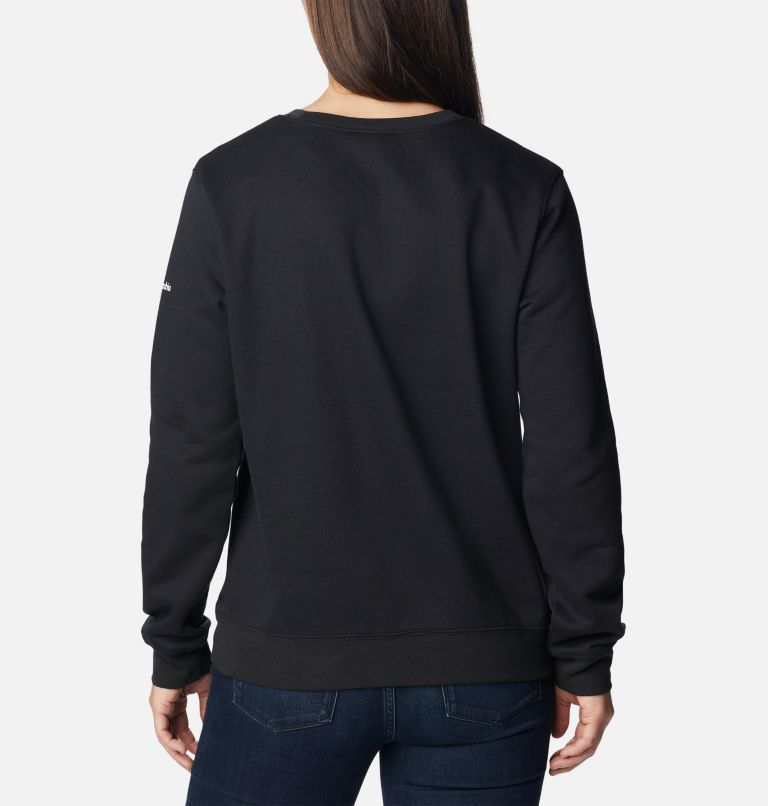 Thumbnail: Women's Columbia Trek Graphic Crew Sweatshirt, Color: Black, White CSC Stacked Logo, image 2