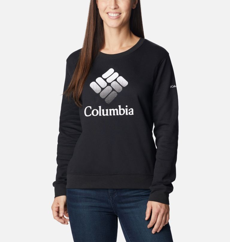 Thumbnail: Chandail à col rond Columbia Trek Graphic Femme, Color: Black, White CSC Stacked Logo, image 1