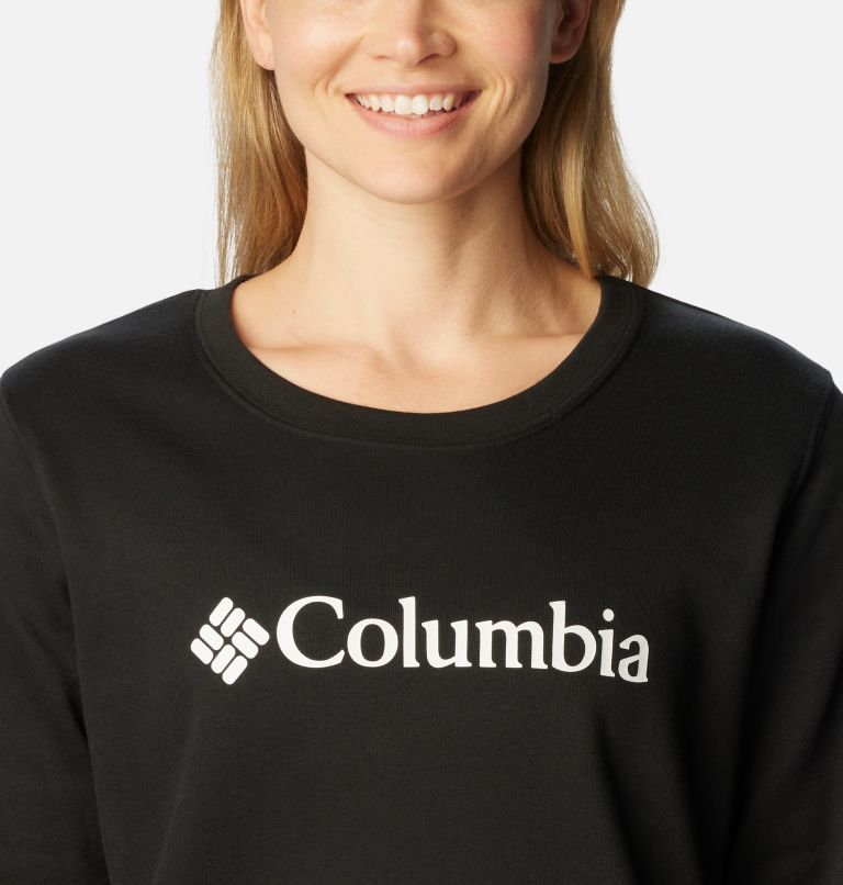 Women's Columbia Trek Graphic Crew Sweatshirt, Color: Black, White, image 4