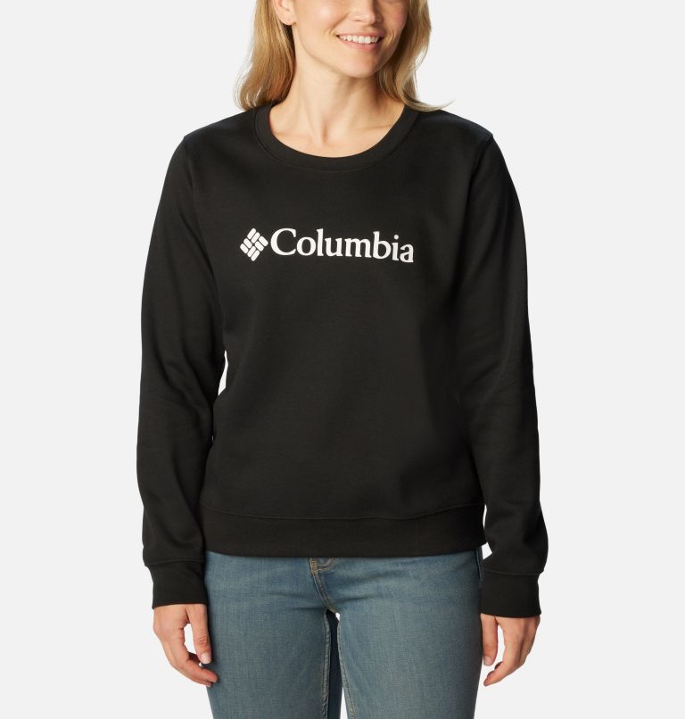 Women's Columbia Trek Graphic Crew Sweatshirt, Color: Black, White, image 5