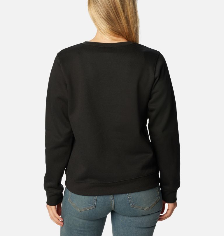 Women's Columbia Trek Graphic Crew Sweatshirt, Color: Black, White, image 2