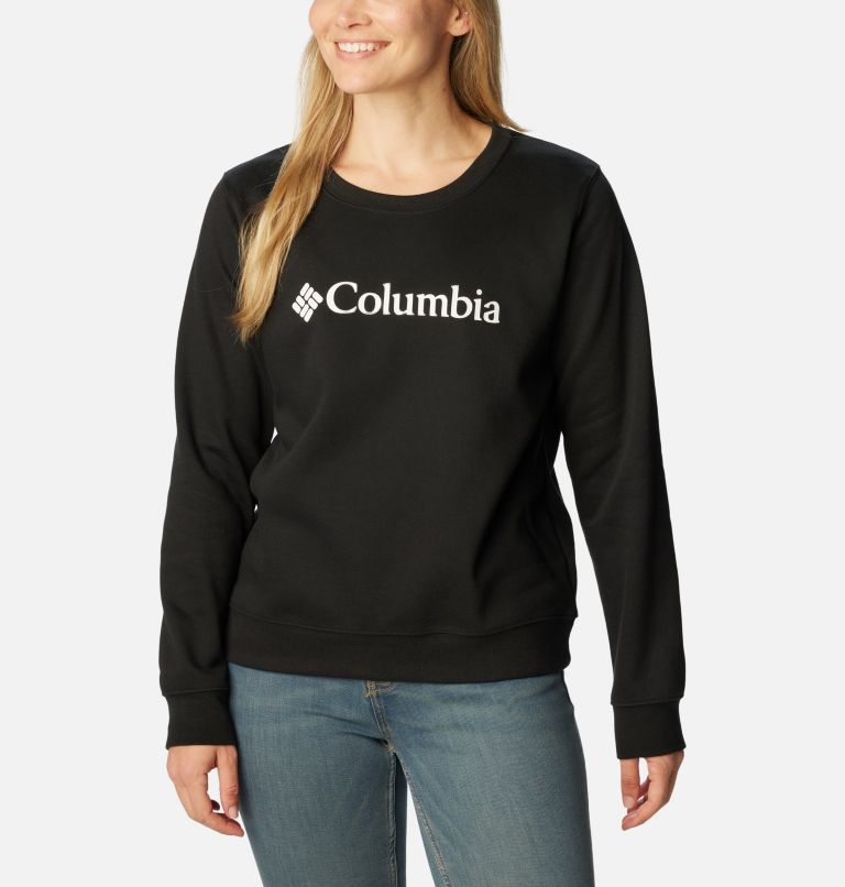 Thumbnail: Women's Columbia Trek Graphic Crew Sweatshirt, Color: Black, White, image 1