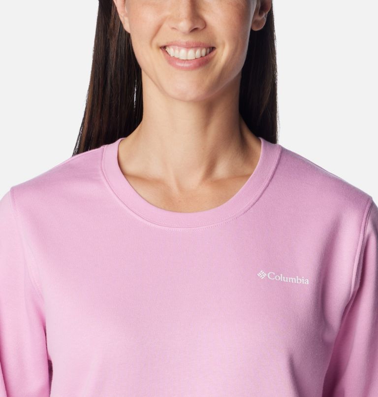 Women's Columbia Trek Graphic Crew Sweatshirt, Color: Cosmos, image 4