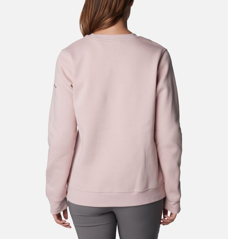 Women's Columbia Trek Graphic Crew Sweatshirt, Color: Dusty Pink, Night Wave, image 2