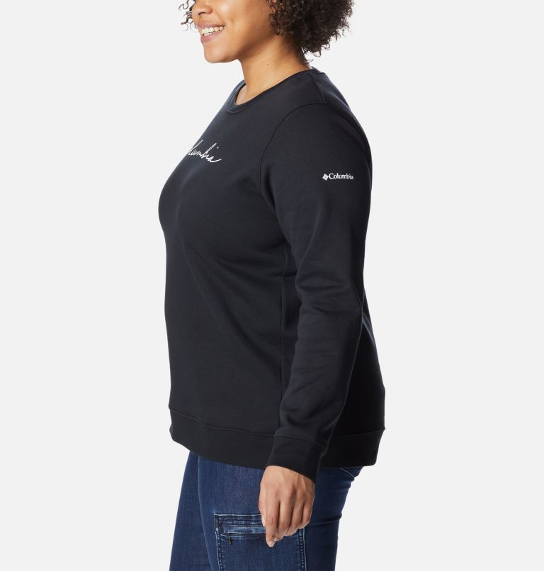 Women's Columbia Trek Graphic Crew Sweatshirt - Plus Size, Color: Black, Script Logo