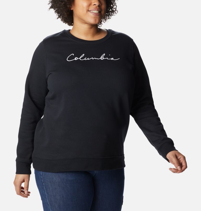 Chandail à col rond Columbia Trek Graphic Femme - Grandes tailles, Color: Black, Script Logo