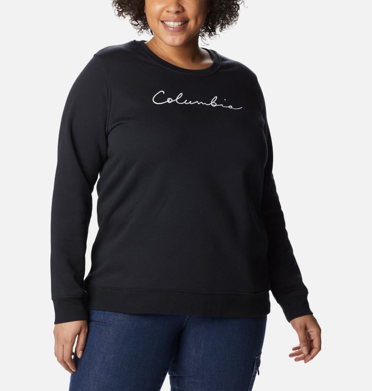 Chandail à col rond Columbia Trek Graphic Femme - Grandes tailles, Color: Black, Script Logo
