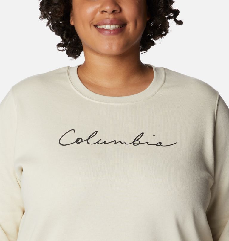 Thumbnail: Chandail à col rond Columbia Trek Graphic Femme - Grandes tailles, Color: Chalk, Script Logo, image 4