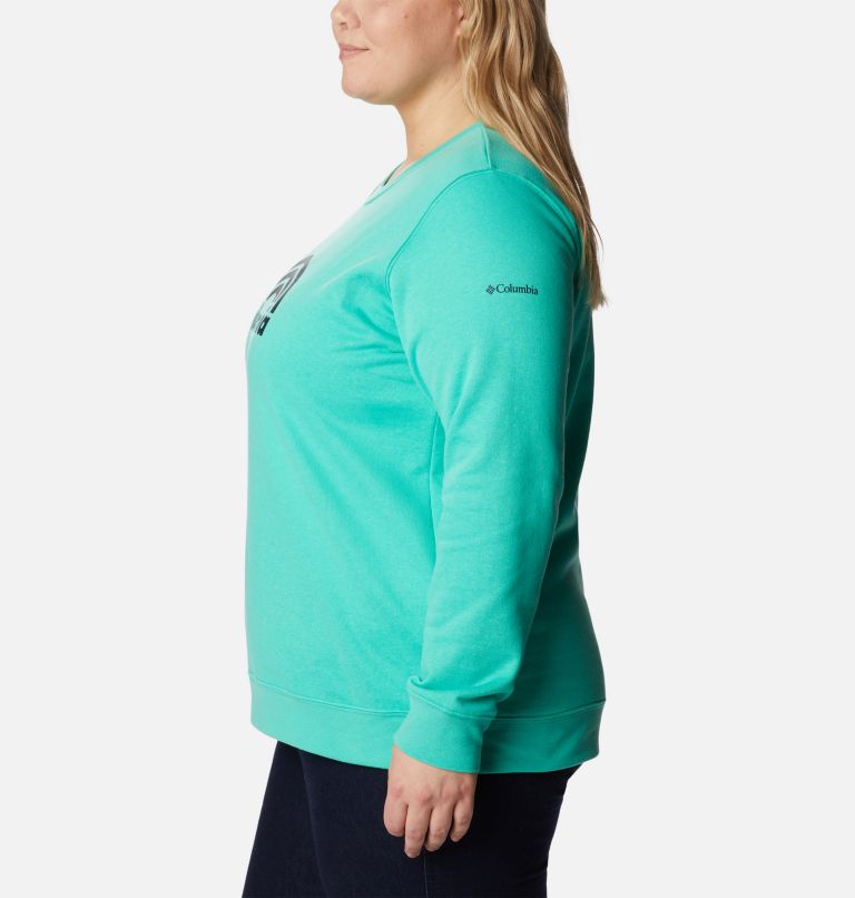 Women's Columbia Trek Graphic Crew Sweatshirt - Plus Size, Color: Electric Turquoise Rainbow, image 3
