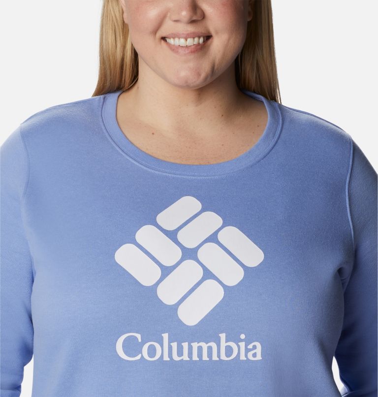 Women's Columbia Trek Graphic Crew Sweatshirt - Plus Size, Color: Serenity Stacked Gem, image 4