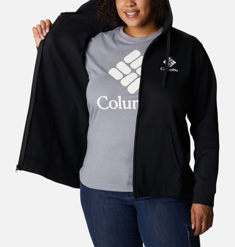 Chandail à capuchon avec fermeture éclair Columbia Trek Graphic Femme - Grandes tailles, Color: Black