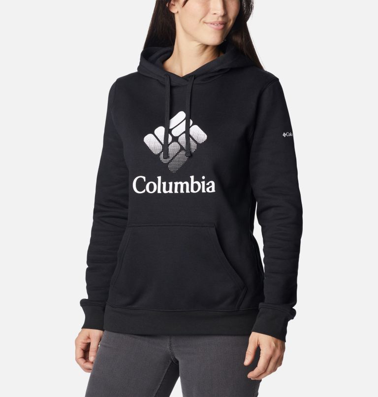 Women's Columbia Trek Graphic Hoodie, Color: Black, White CSC Stacked Logo, image 5
