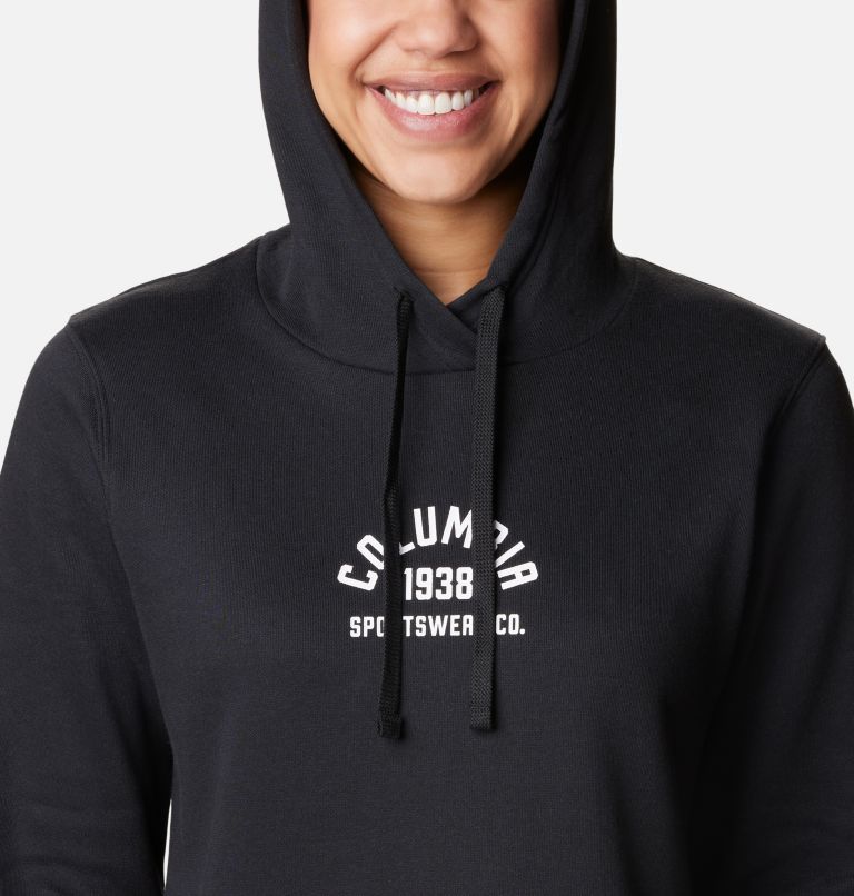 Women's Columbia Trek Graphic Hoodie, Color: Black, White, image 4
