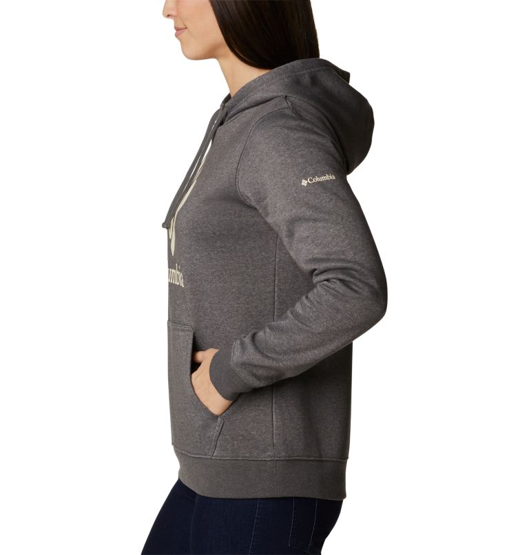 Columbia Trek Graphic Hoodie | 030 | XS, Color: Charcoal Heather, Stacked Gem, image 3