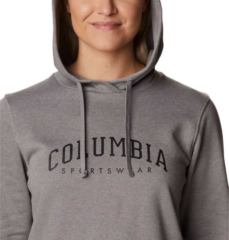 Women's Columbia Trek Graphic Hoodie, Color: Light Grey Heather, CSC Collegiate, image 4