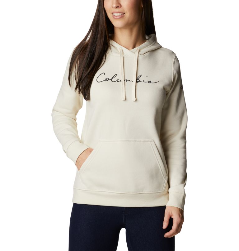 Columbia Trek Graphic Hoodie | 191 | XS, Color: Chalk, Script Logo, image 1