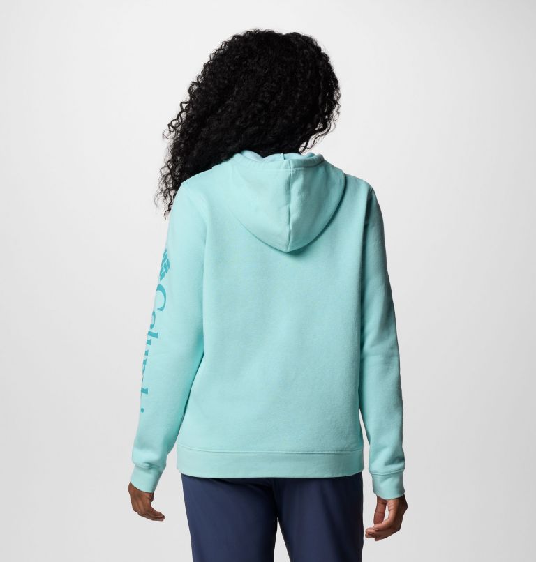 Women's Columbia Trek Graphic Hoodie, Color: Spray, Gem Columbia Sleeve, image 2
