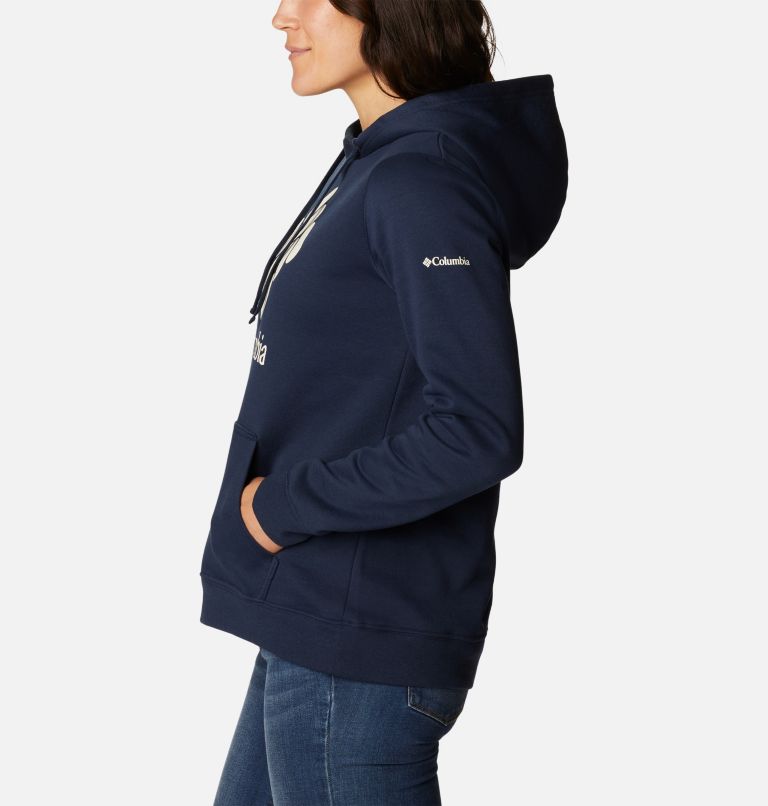 Columbia Trek Graphic Hoodie, Color: Collegiate Navy, Stacked Gem, image 3