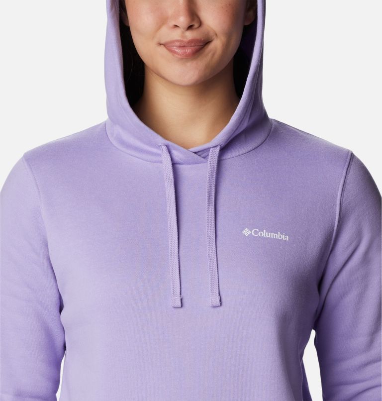 Women's Columbia Trek Graphic Hoodie, Color: Frosted Purple, White Logo, image 4