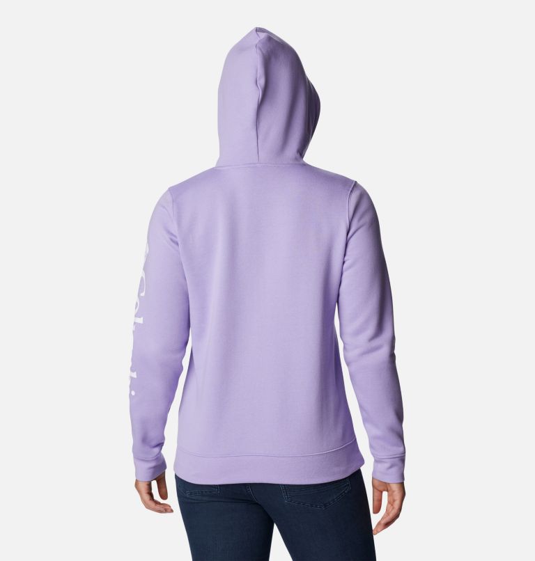 Thumbnail: Women's Columbia Trek Graphic Hoodie, Color: Frosted Purple, White Logo, image 2