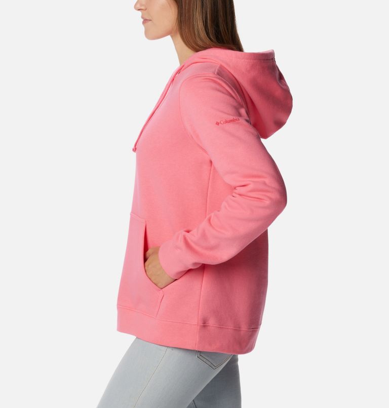 Women's Trek Graphic Hoodie, Color: Camellia Rose, Red Lily, image 3