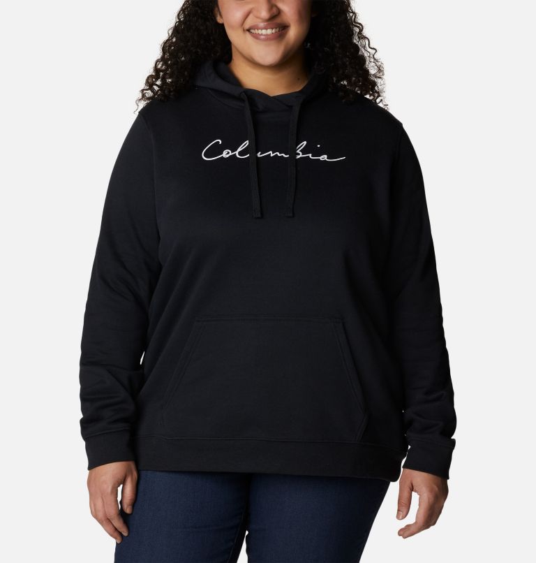 Chandail à capuchon Columbia Trek Graphic Femme - Grandes tailles, Color: Black, Script Logo
