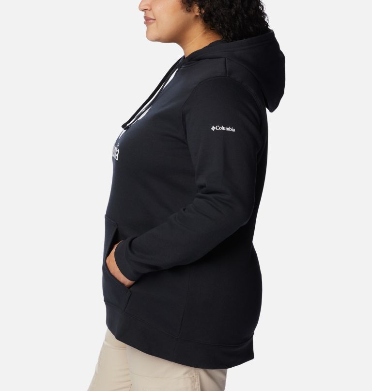 Women's Columbia Trek Graphic Hoodie - Plus Size, Color: Black, White CSC Stacked Logo, image 3