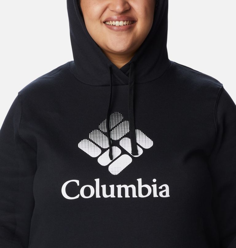 Women's Columbia Trek Graphic Hoodie - Plus Size, Color: Black, White CSC Stacked Logo, image 4