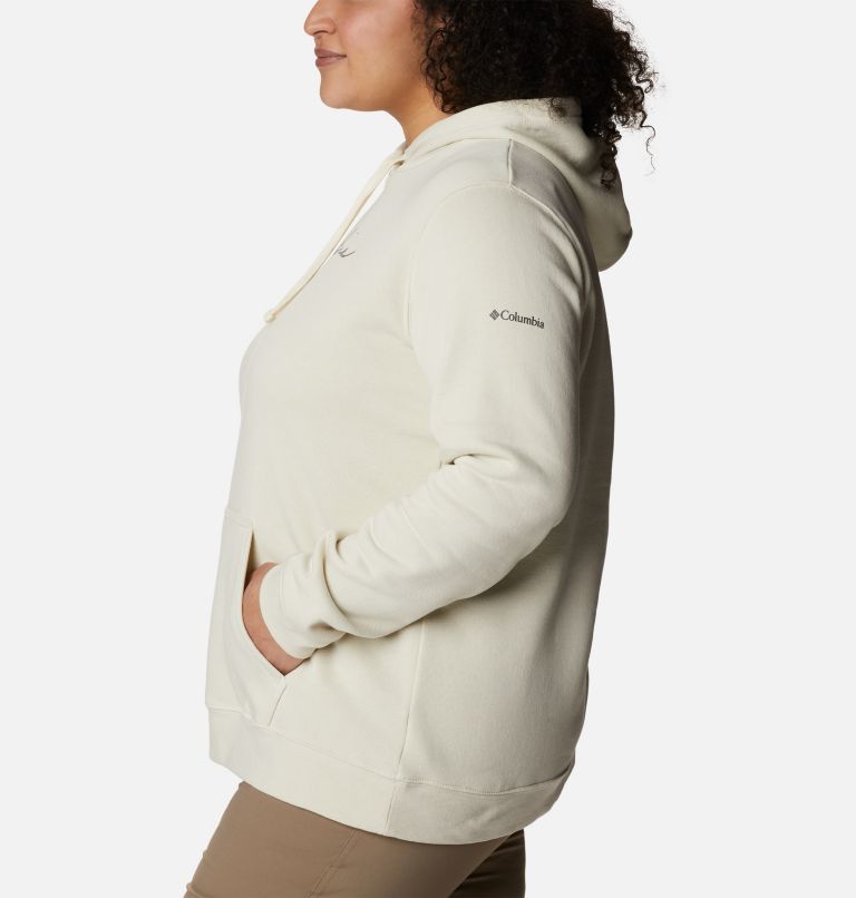 Women's Columbia Trek Graphic Hoodie - Plus Size, Color: Chalk, Script Logo, image 3