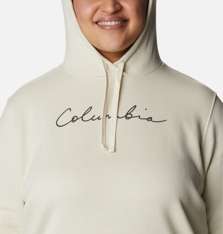 Women's Columbia Trek Graphic Hoodie - Plus Size, Color: Chalk, Script Logo, image 4