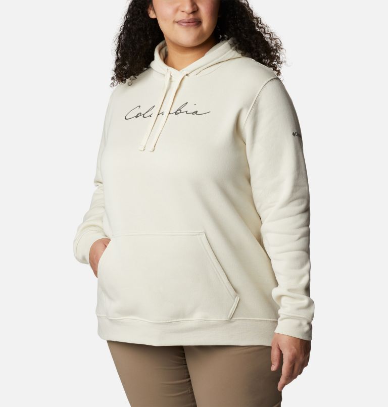 Women's Columbia Trek Graphic Hoodie - Plus Size, Color: Chalk, Script Logo, image 5