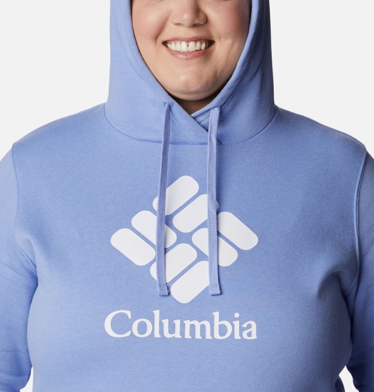 Women's Columbia Trek Graphic Hoodie - Plus Size, Color: Serenity, Stacked Gem